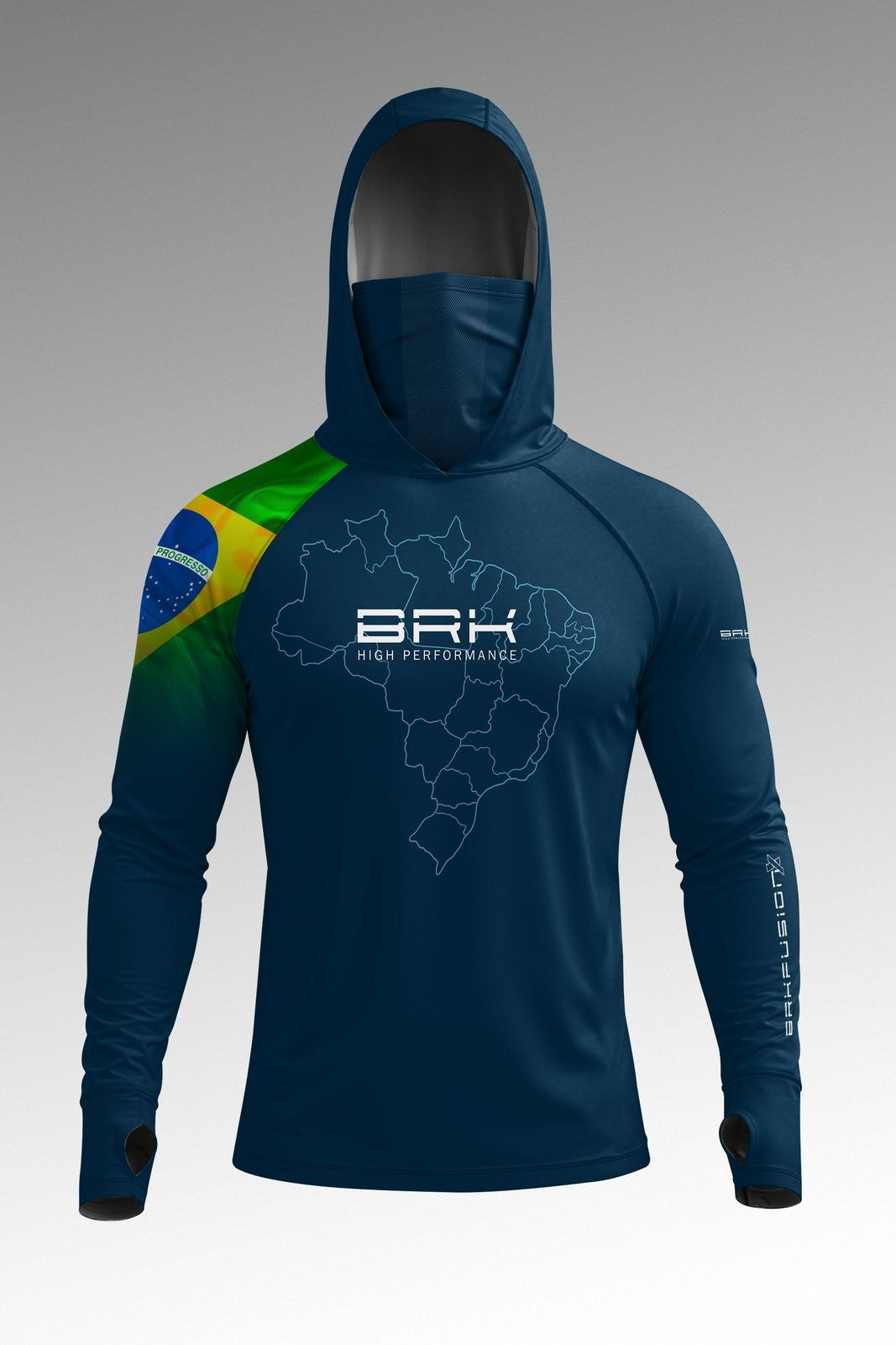 Camisa FusionX Brasil Azul com Proteção UV50+