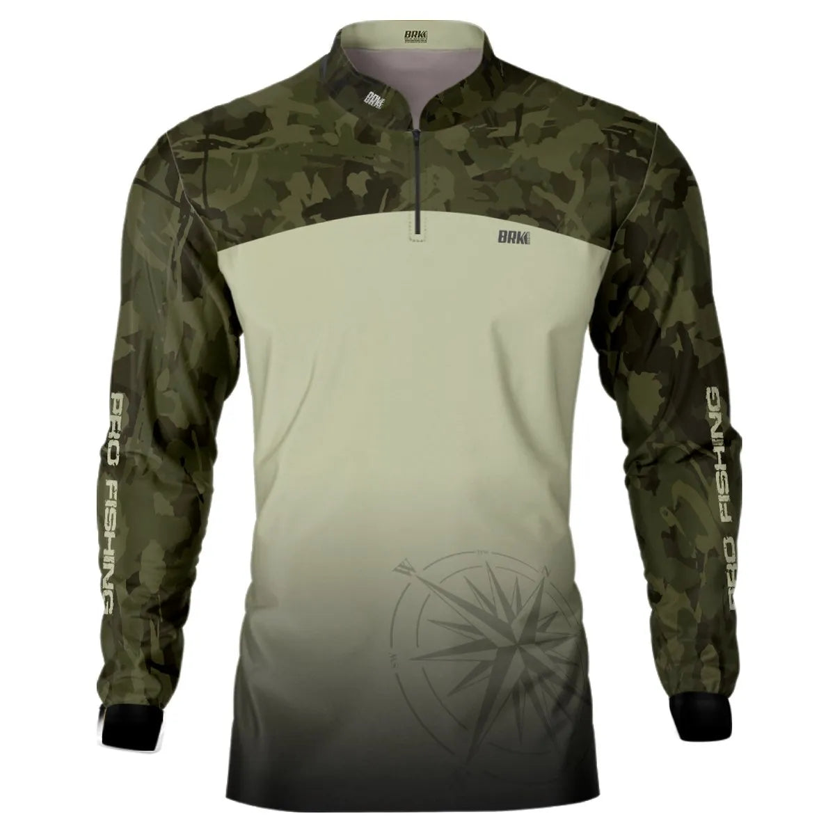 Camisa de Pesca Brk Compass Camuflado com Proteção Solar UV50+ - Brk Fishing