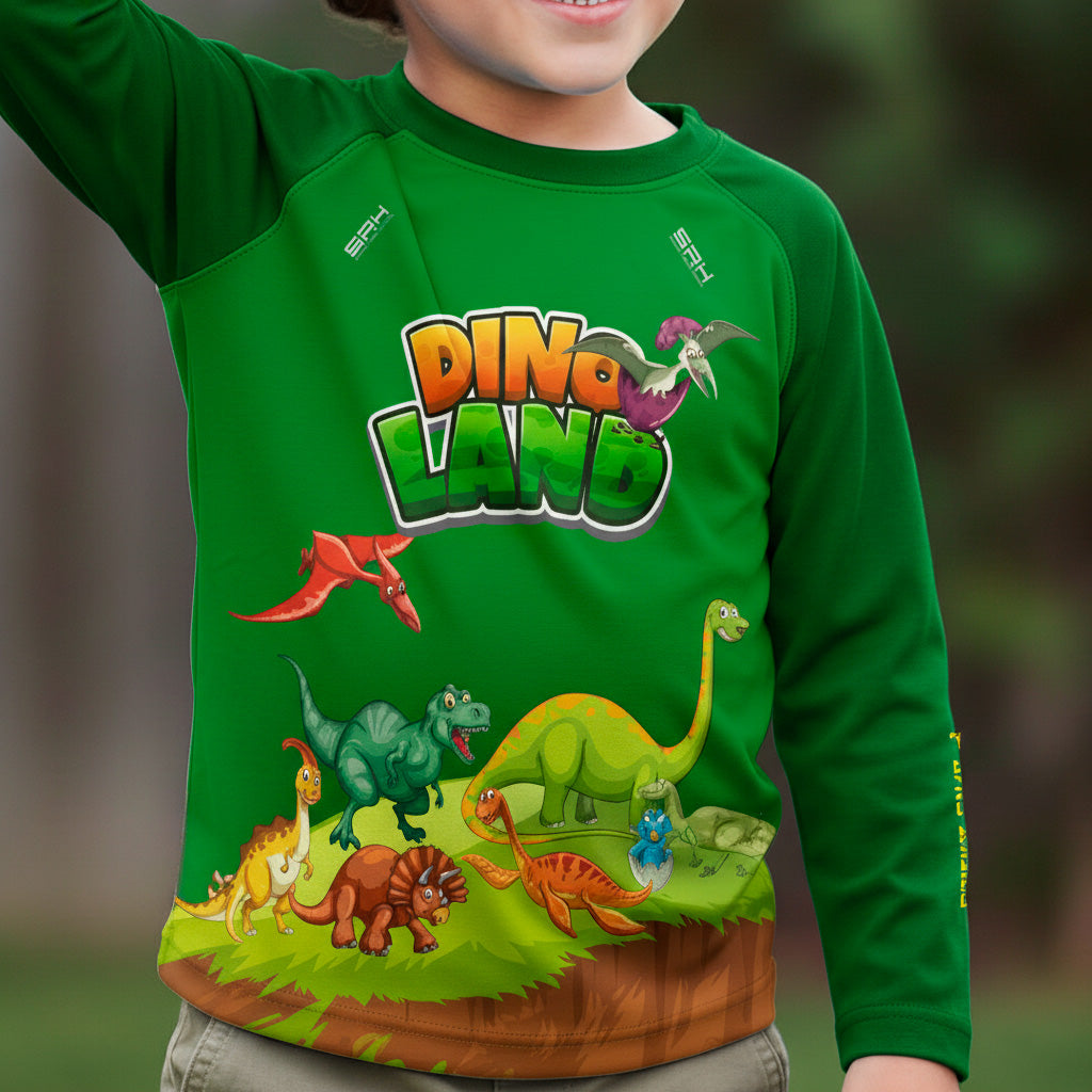 Camisa de Pesca Kids Brk Dino Land com Proteção UV50 Brk Fishing