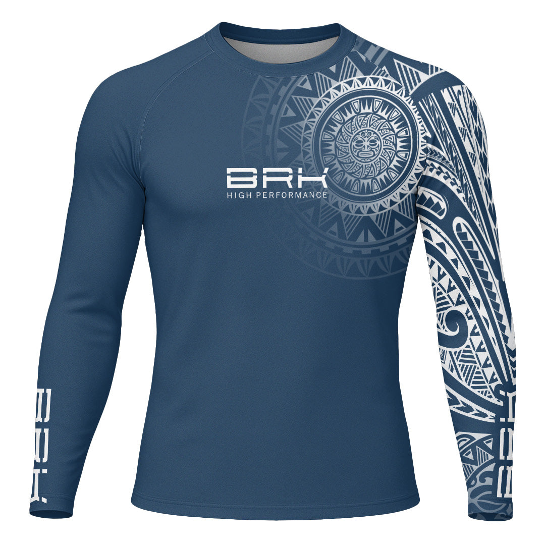 Camisa Uv50 Segunda Pele Brk Maori Design Azul Marinho - Tamanho: G