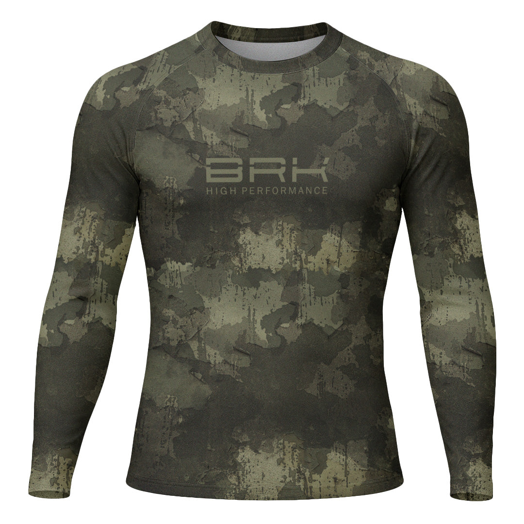 Camisa Raglan Brk Camuflada Verde com Proteção Uv50+ - Tamanho: M