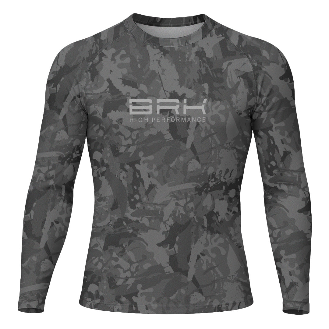 Camisa Raglan Brk Camuflada Cinza com Proteção Uv50+ - Tamanho: M
