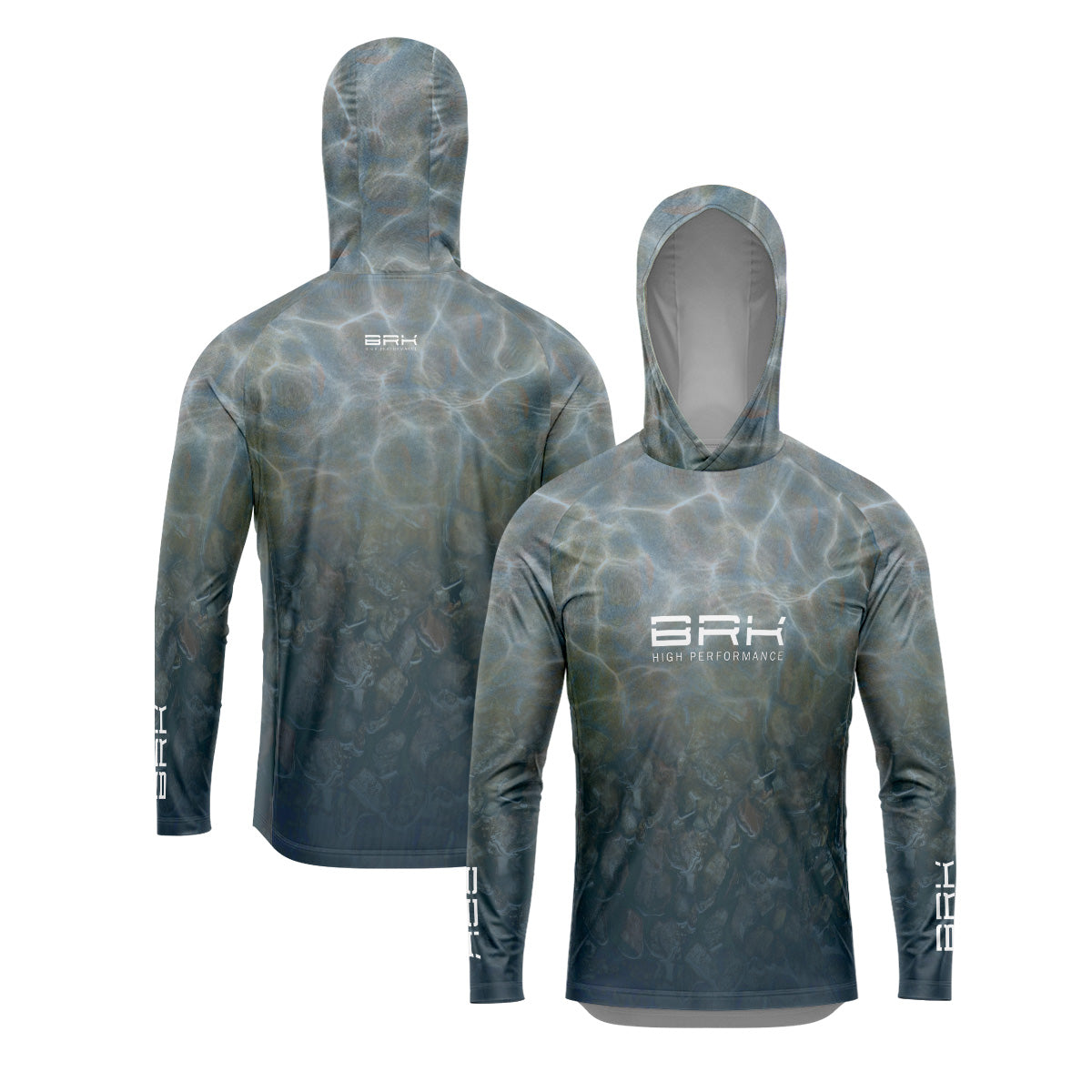 Camisa de Pesca com Capuz Brk River Cinza com Proteção Uv50+ - Tamanho: G