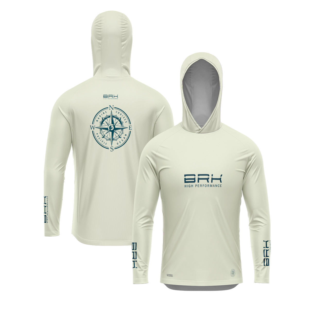 Camisa de Pesca com Capuz Brk Marine Cruiser com Proteção Uv50+ - Tamanho: GG
