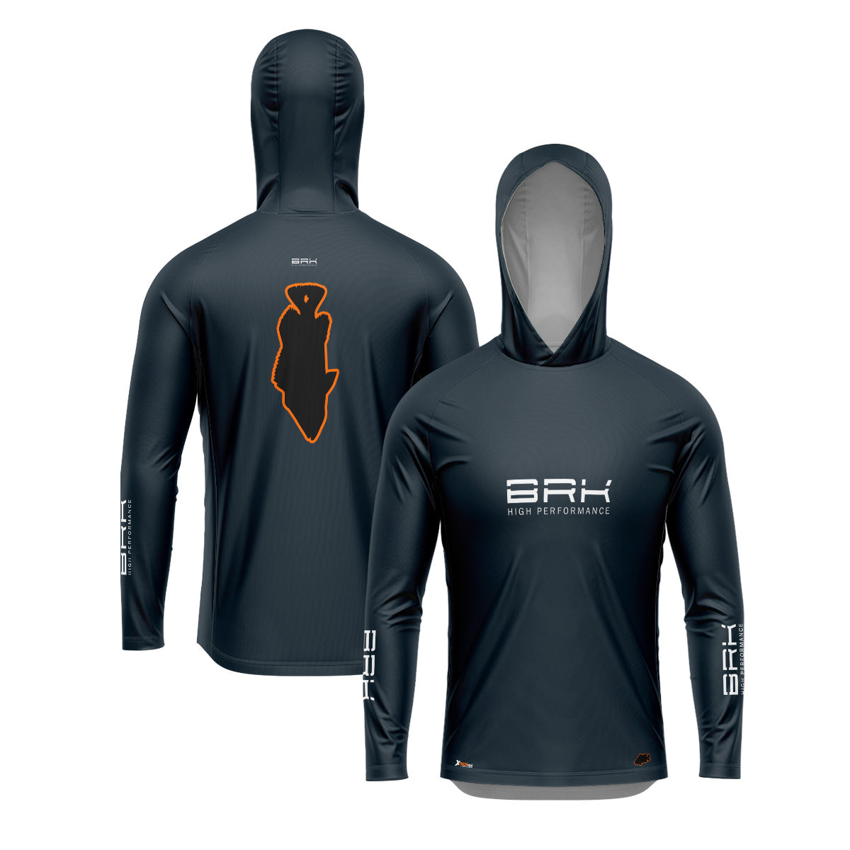Camisa de Pesca com Capuz Brk Chumbo Tucunare com Proteção Uv50+ - Tamanho: M