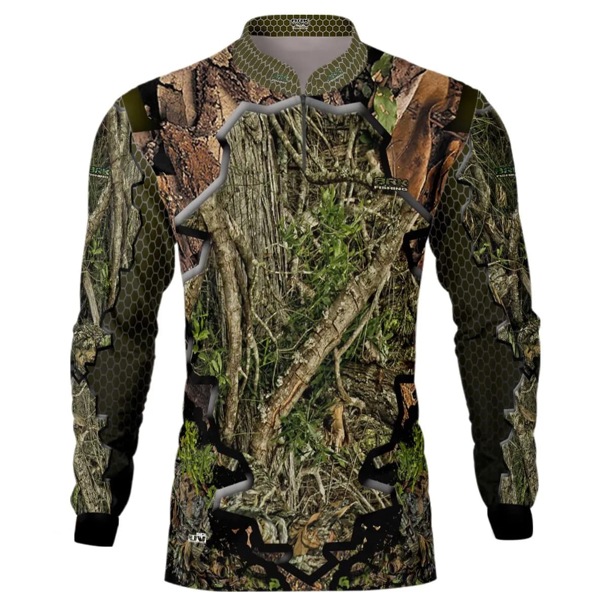 Camisa de Pesca Brk Camuflada Stealth Series com Proteção Solar UV50+ - Brk Fishing