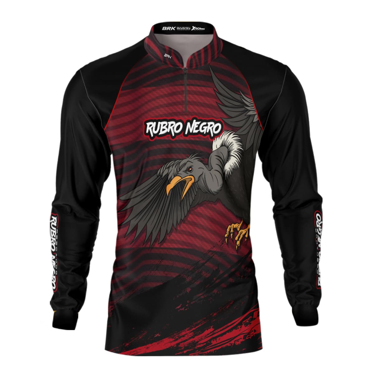 Camisa Brk Mascote Rubro Negro com Proteção UV50+ - Brk Fishing