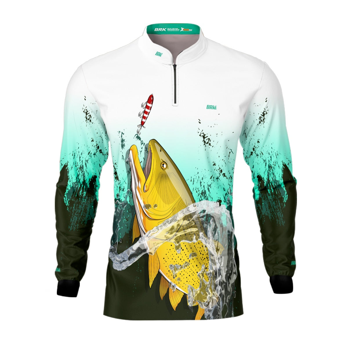 Camisa de Pesca Brk Dourado e Isca com Proteção Solar UV50+ - Brk Fishing