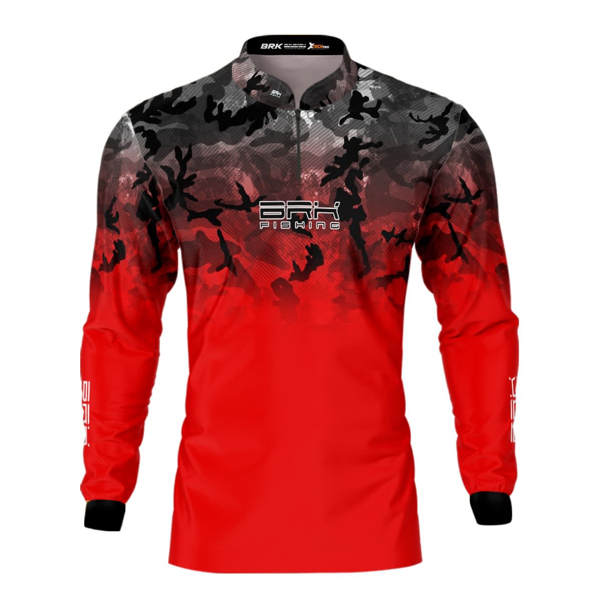 Camisa de Pesca Brk Camu Sea Red com Proteção Solar UV50+ - Brk Fishing