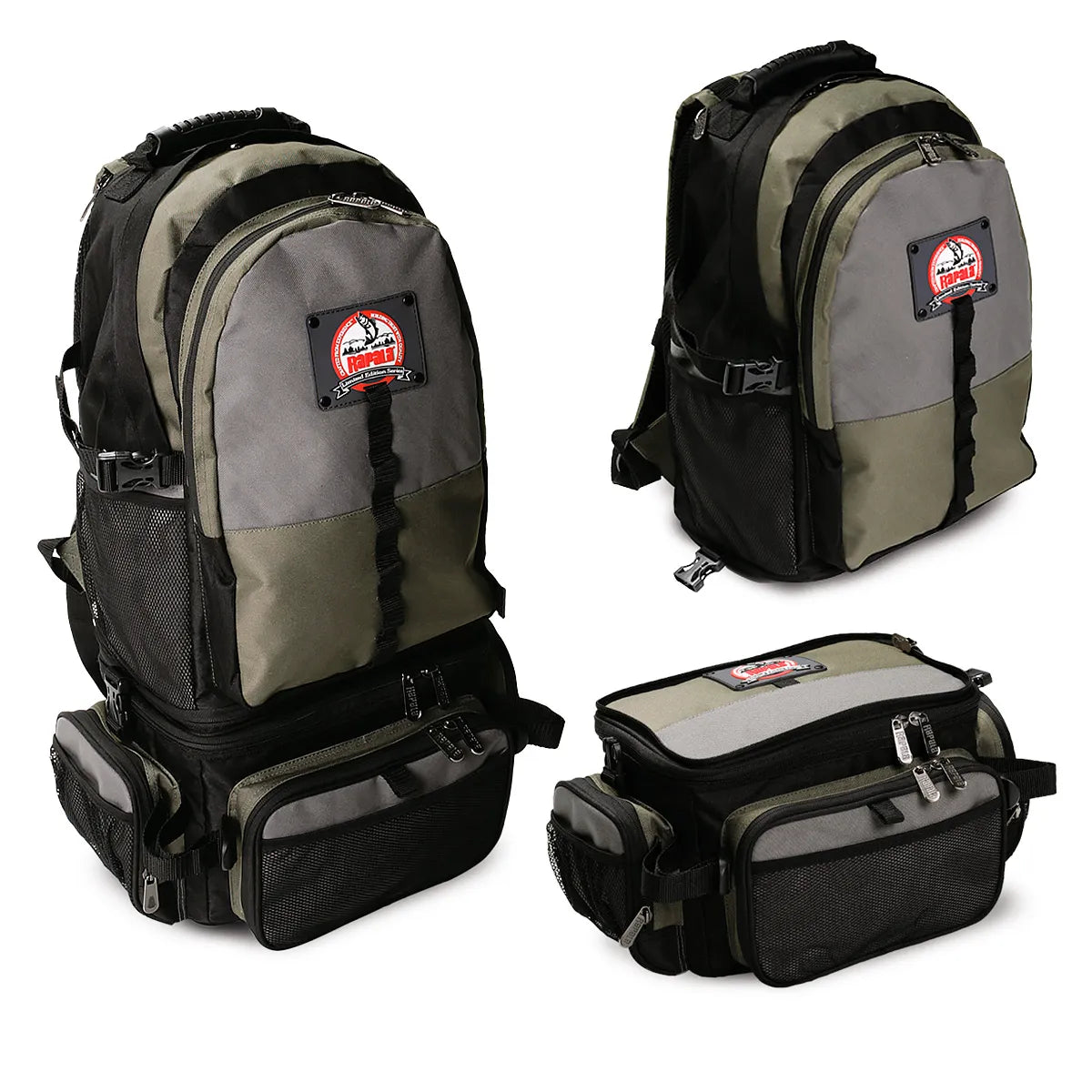 Mochila Rapala Combo 3 em 1 (com 2 estojos) - Brk Fishing