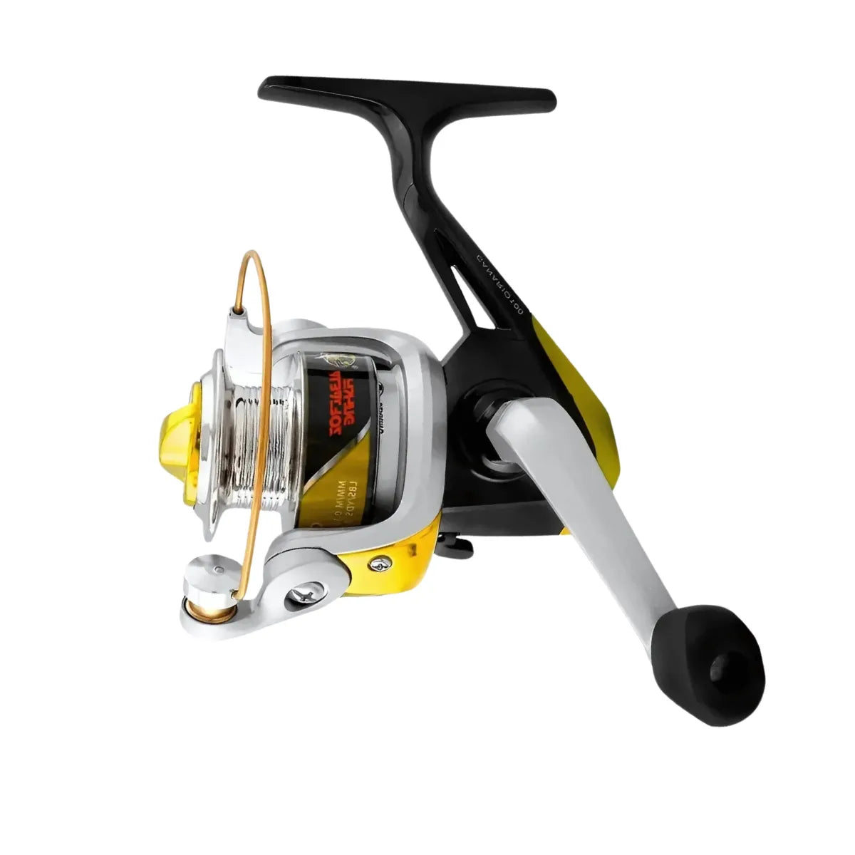 Molinete Albatroz Canário 100 Alumínio Amarelo 3 Rol. Recolhimento 5.2:1 - Brk Fishing