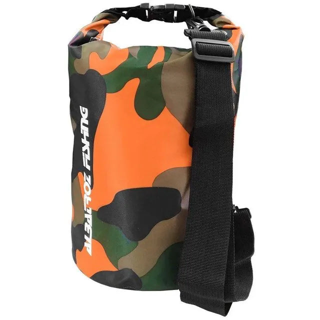 Bolsa Saco Estanque Albatroz Prova D'agua 15 Lts Camu Laranja - Brk Fishing