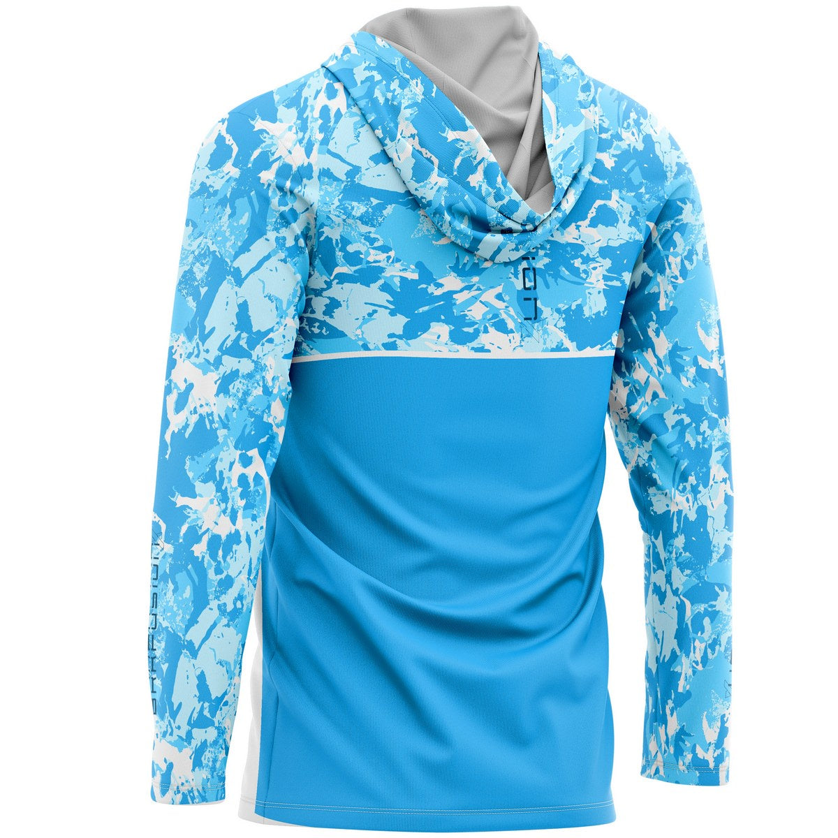 Camisa FusionX Brk Marine Azul Claro com Capuz e Proteção UV50+ - Brk Fishing