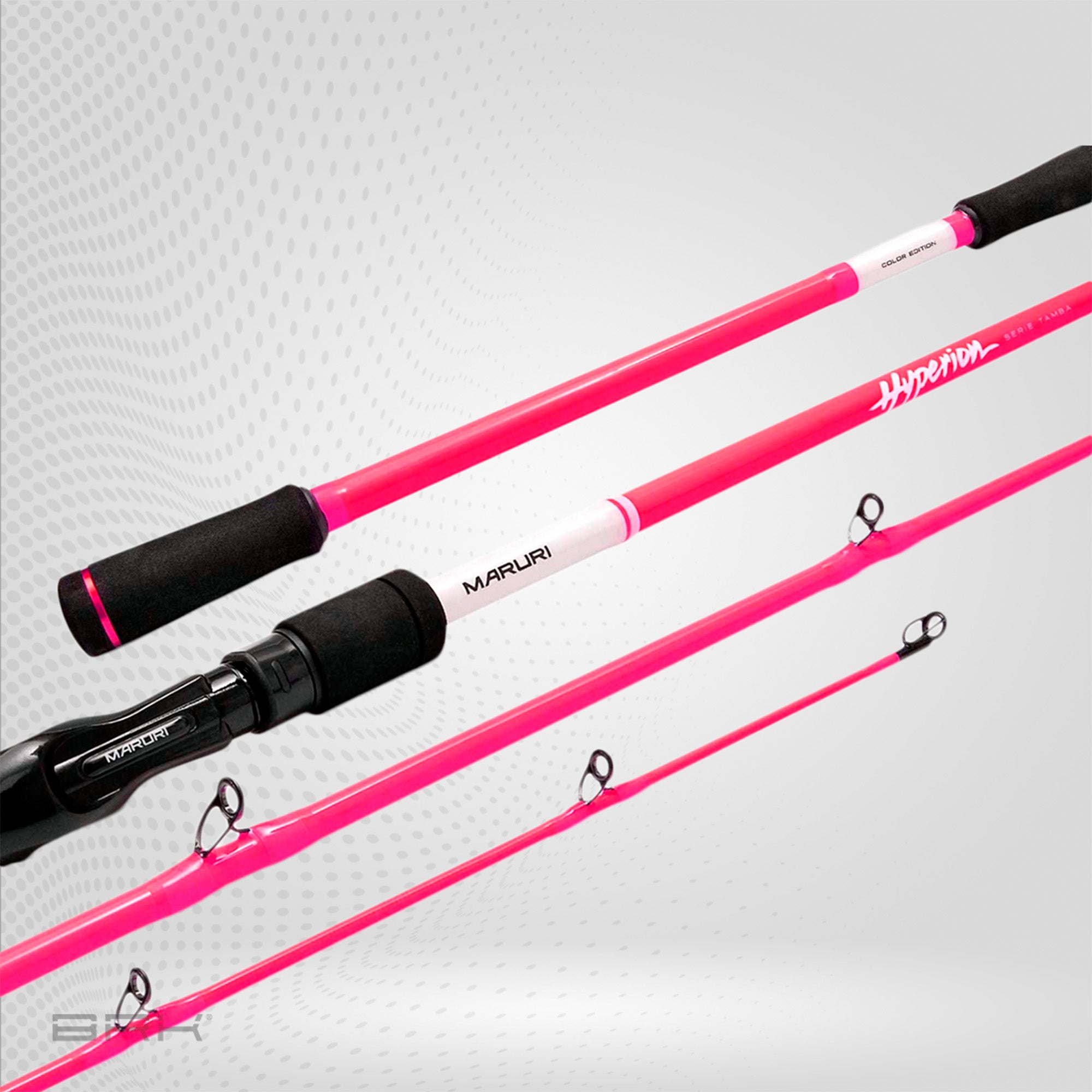 Vara de Pesca Maruri Rosa Hyperion C-802H 60lb 2,40m - Carretilha (2 Partes) - Brk Fishing