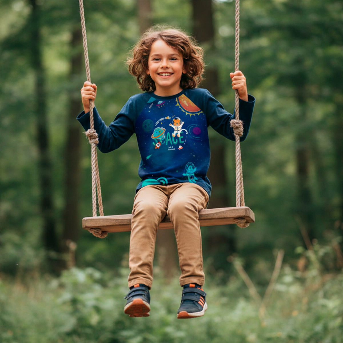 Camisa de Pesca Kids Brk Gatinho Astronauta com Proteção UV50 Brk Fishing