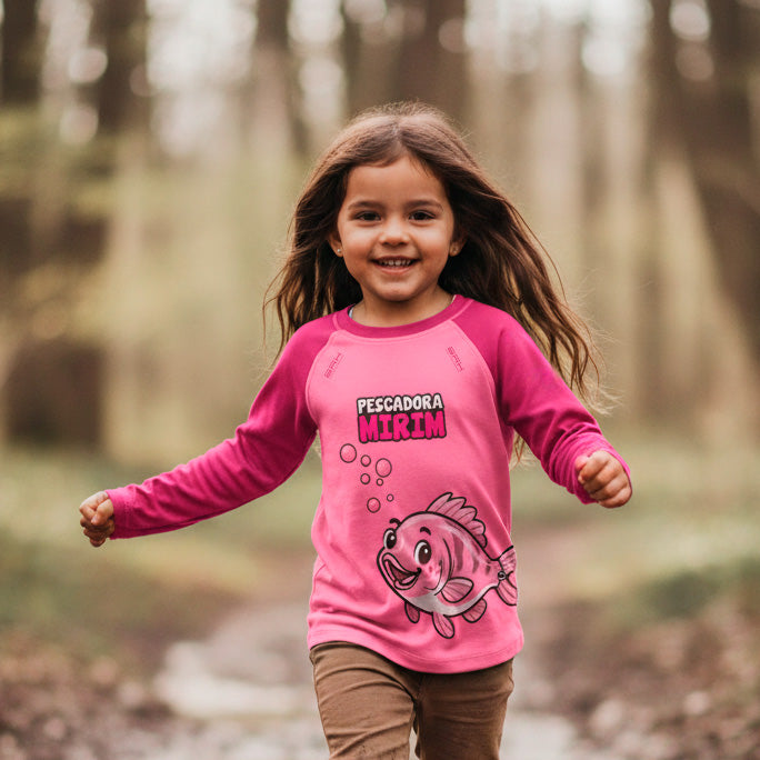 Camisa de Pesca Kids Brk Pescadora Mirim com Proteção UV50 Brk Fishing