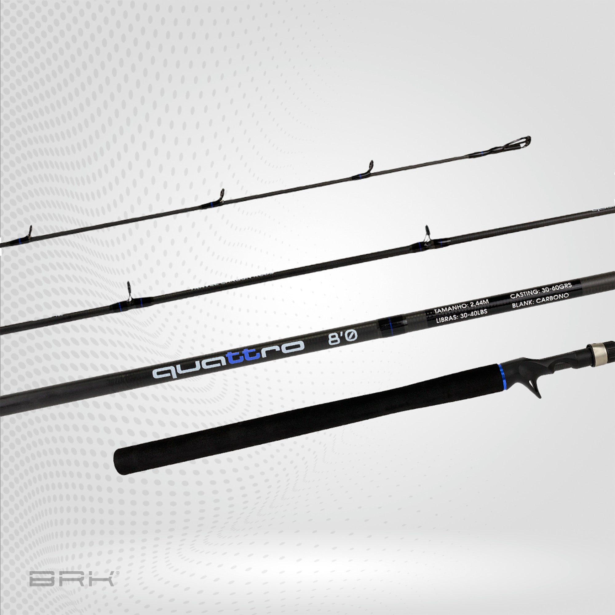 Vara de Pesca Albatroz Quattro 704 30lbs 2,13m - Carretilha (4 partes) - Brk Fishing