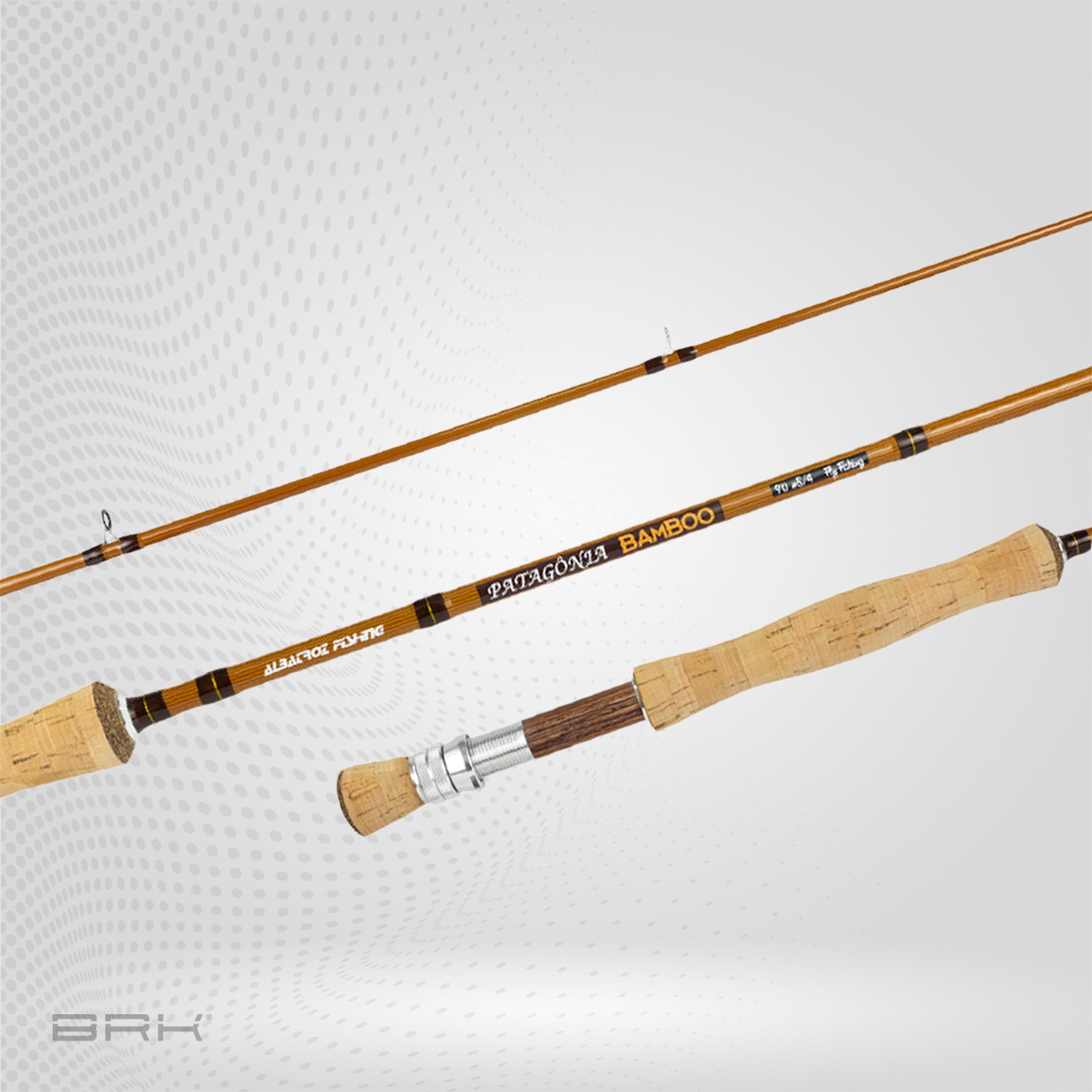 Vara de Pesca Albatroz Fly Patagônia Bamboo #10/4 2,70m - Carretilha (4 partes) - Brk Fishing