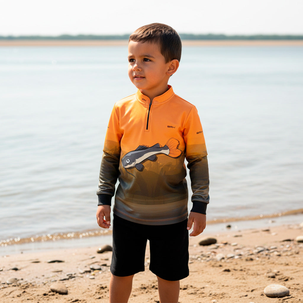 Camisa de Pesca Infantil Brk Pirarara com UV50 + Brk Fishing