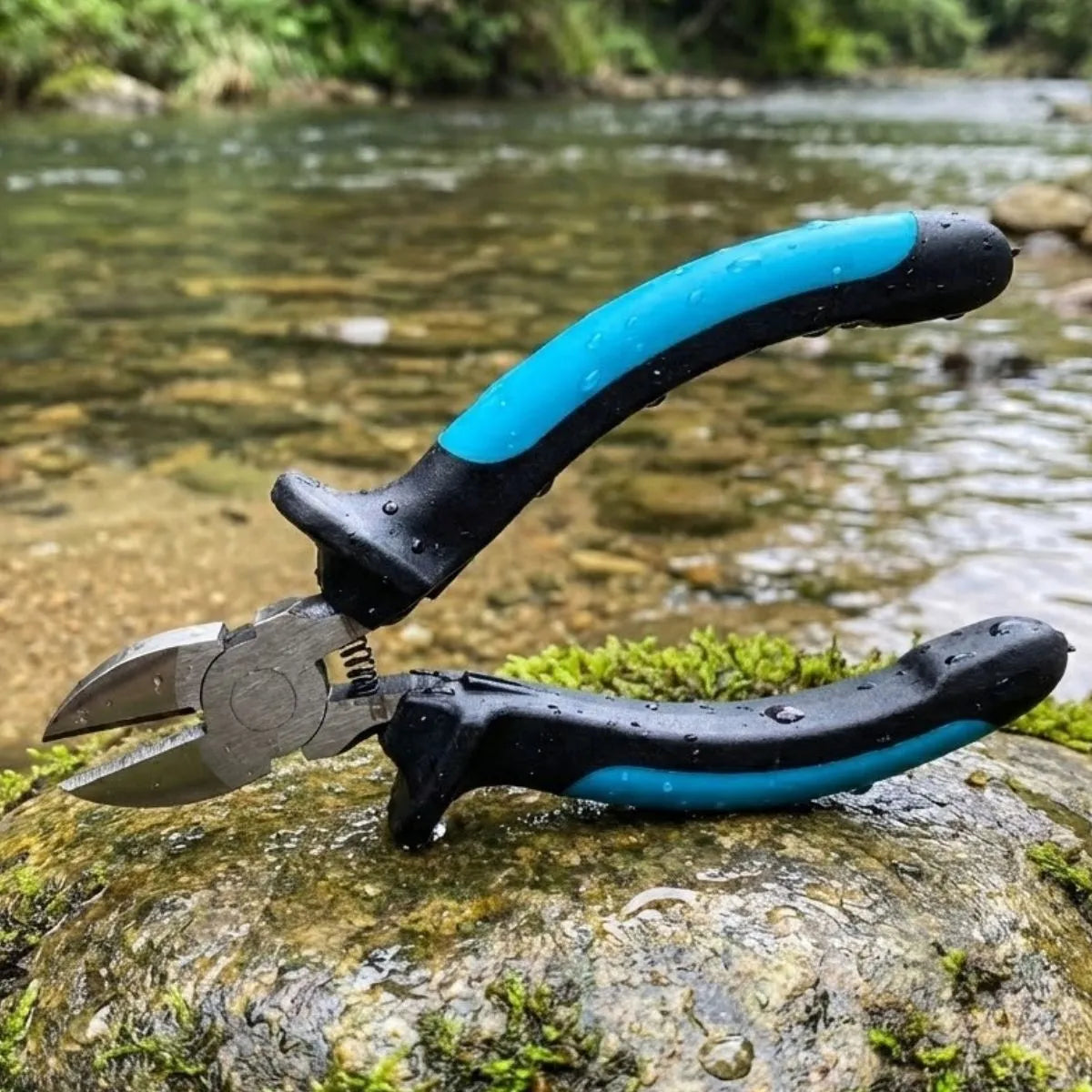 Alicate de Corte para Pesca Deyu Azul 12X5CM DFM0401