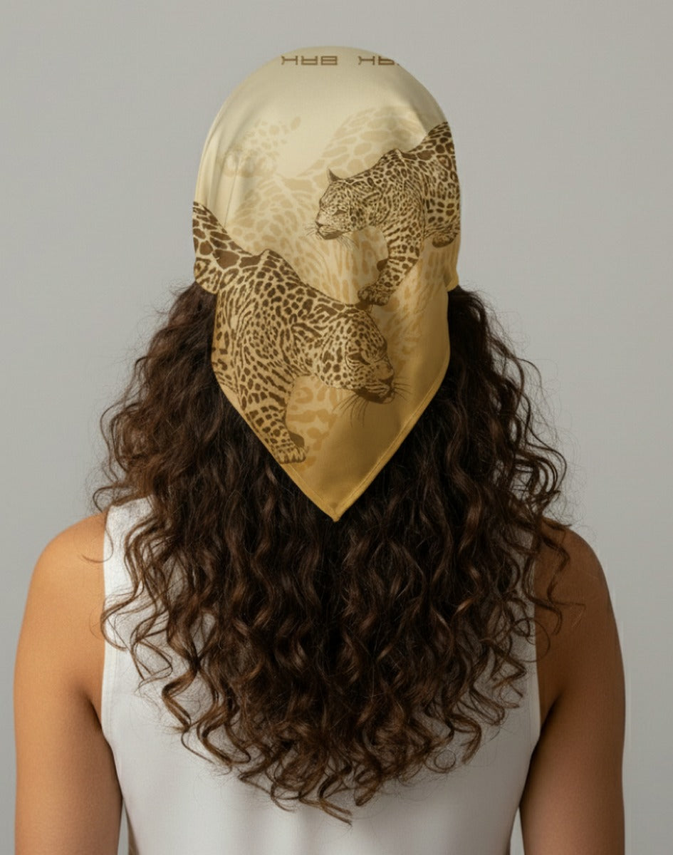 Lenço Feminino BRK Amazon Bege Onça