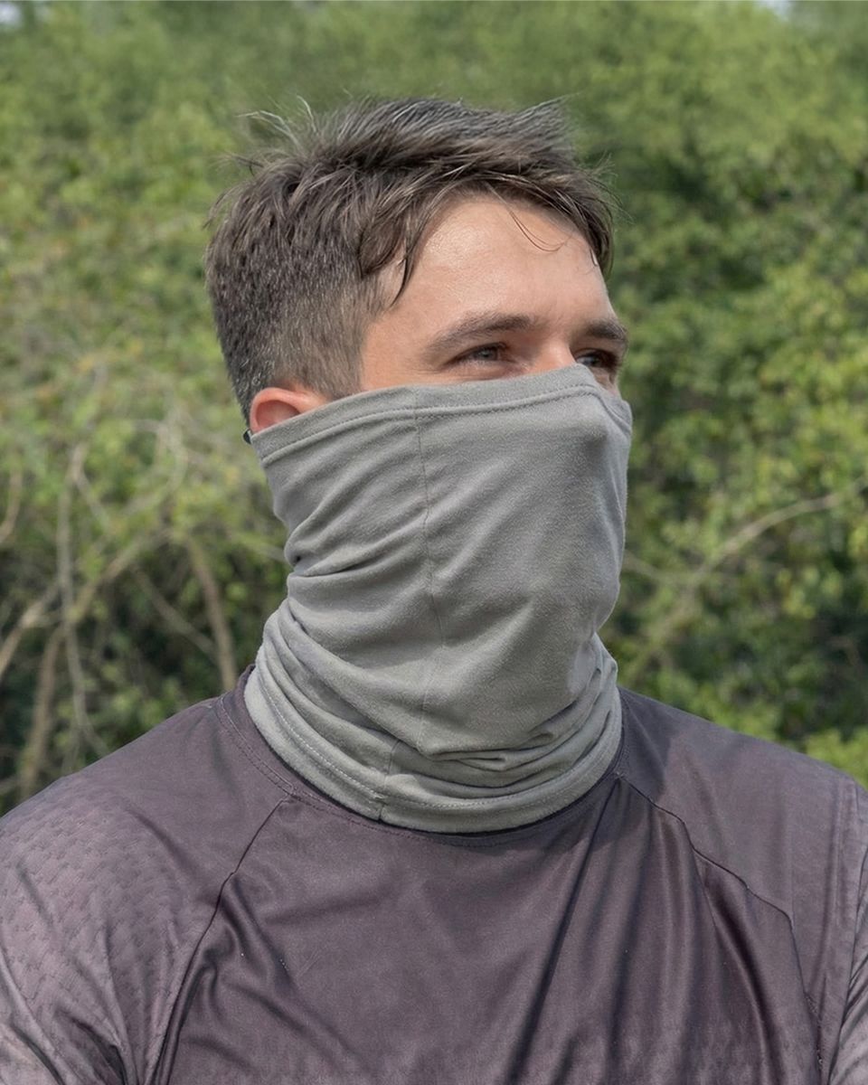 Bandana Tubeneck Brk Cinza Lisa Com Proteção UV50+