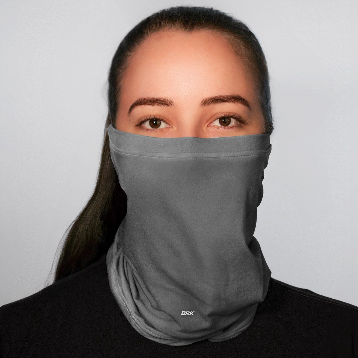 Bandana Tubeneck Brk Cinza Lisa Com Proteção UV50+