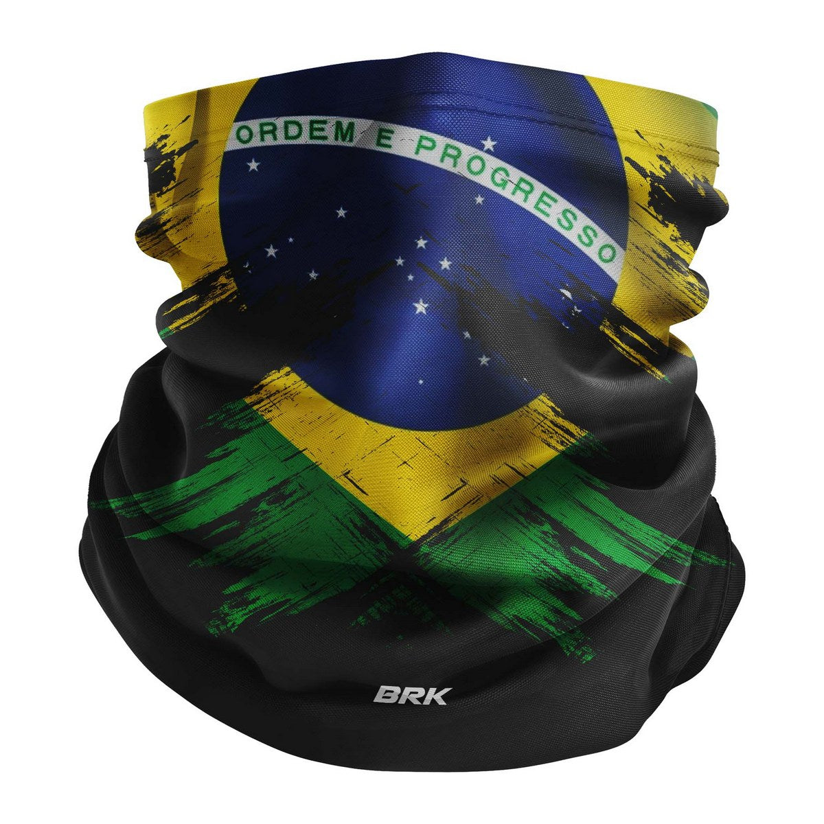 Bandana Balaclava Tubeneck Brk Multifuncional Bandeira do Brasil 2 com Proteção UV50+