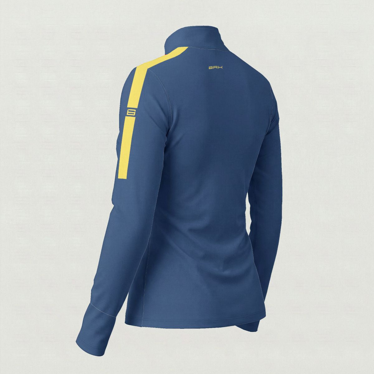 Camisa ArmorX Feminina Brk Fishing Azul com Detalhes em Amarelo com Proteção UV50+