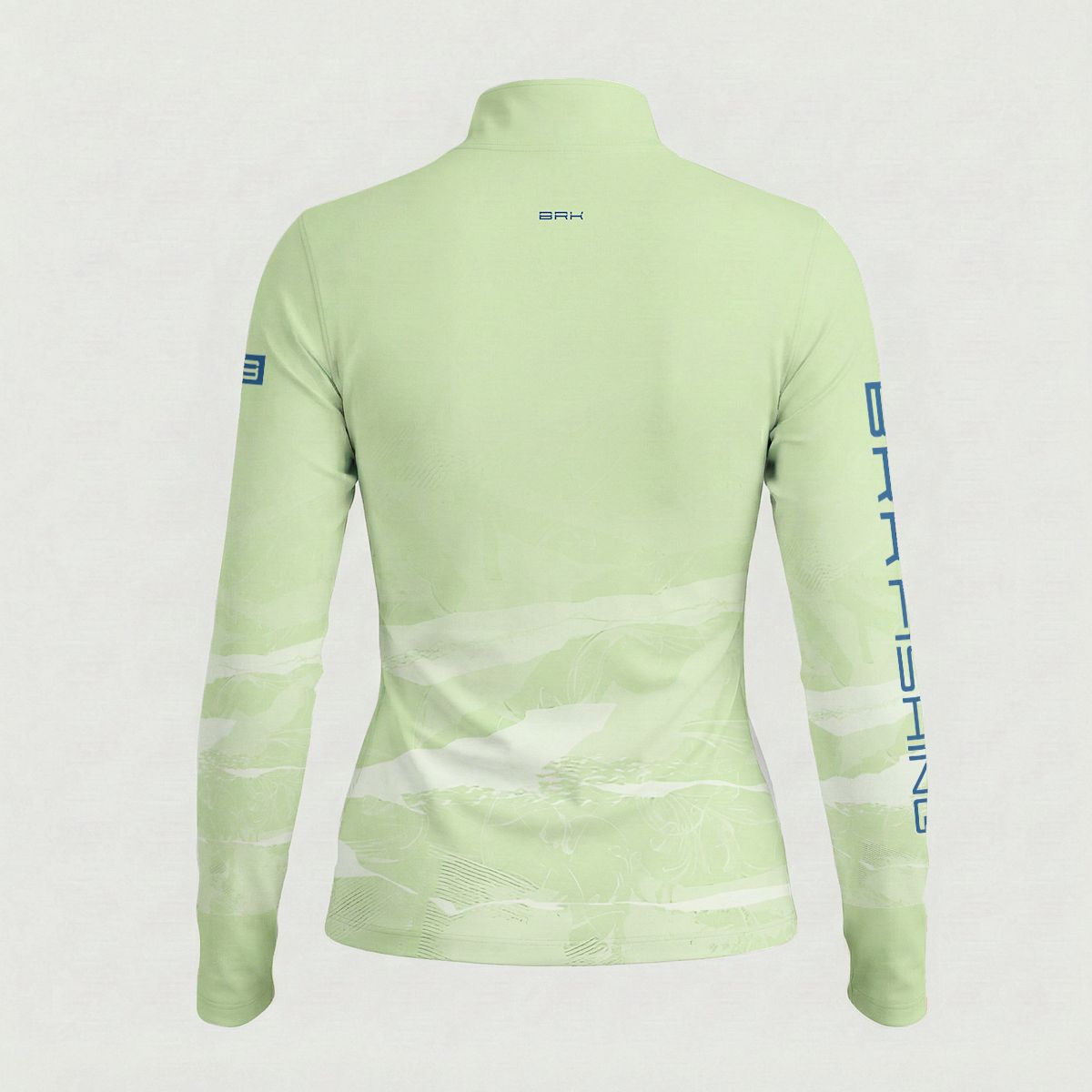 Camisa ArmorX Feminina BRK Fishing Ondas Verde Claro com Proteção UV50+