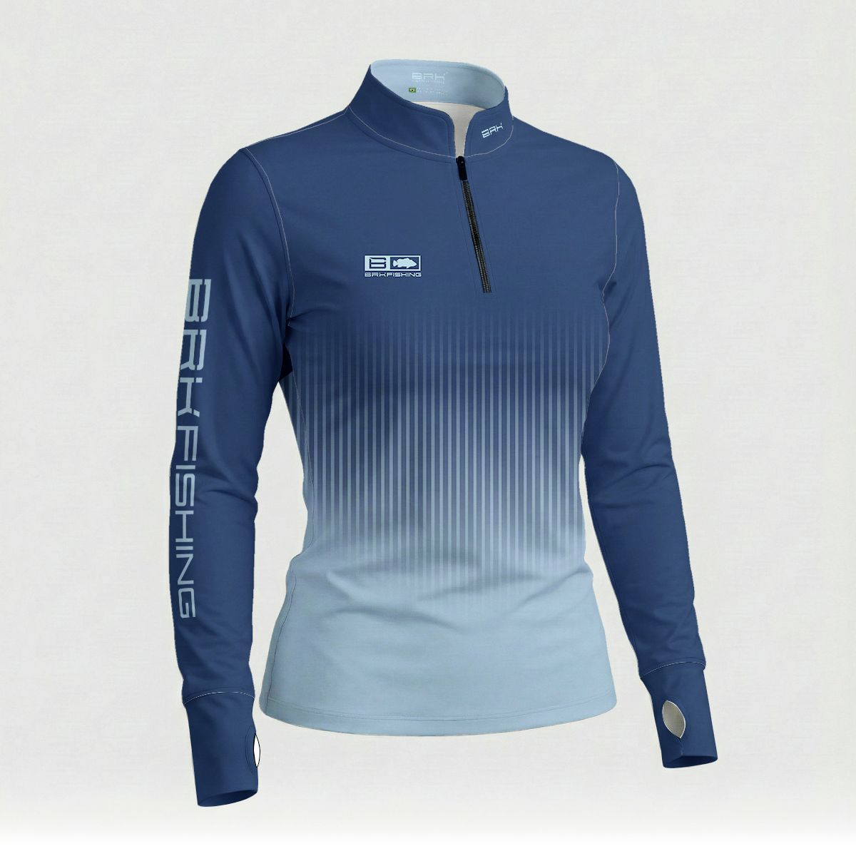 Camisa ArmorX Feminina BRK Fishing Degradê Azul Marinho com Proteção UV50+