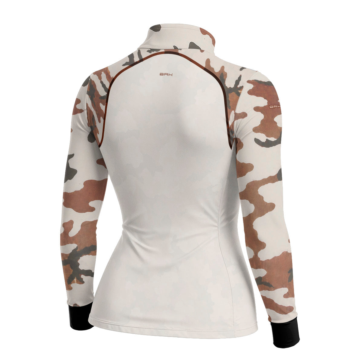 Camisa Fishing Feminina Brk Cow Print Camuflado Creme com Proteção Solar UV50+