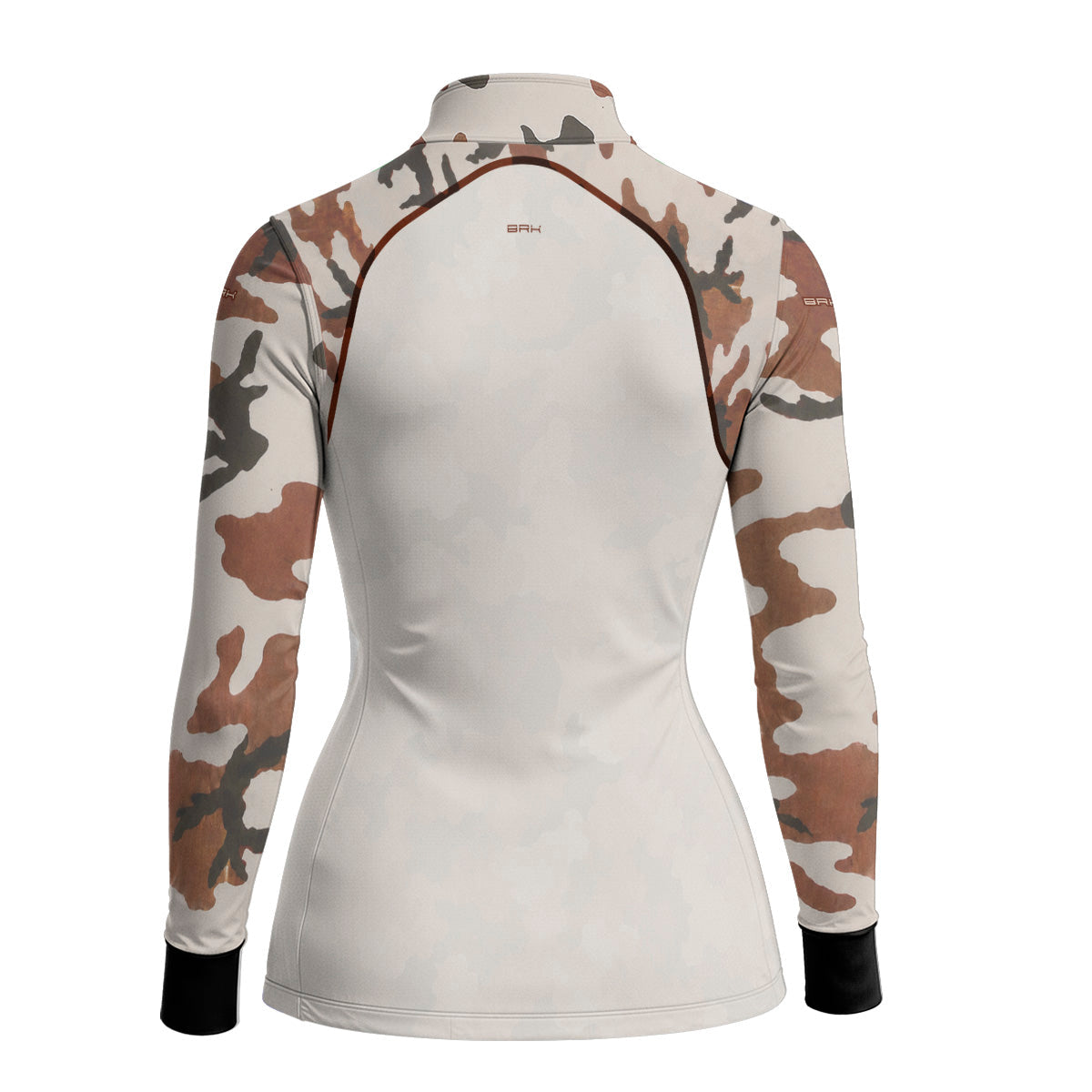 Camisa Fishing Feminina Brk Cow Print Camuflado Creme com Proteção Solar UV50+
