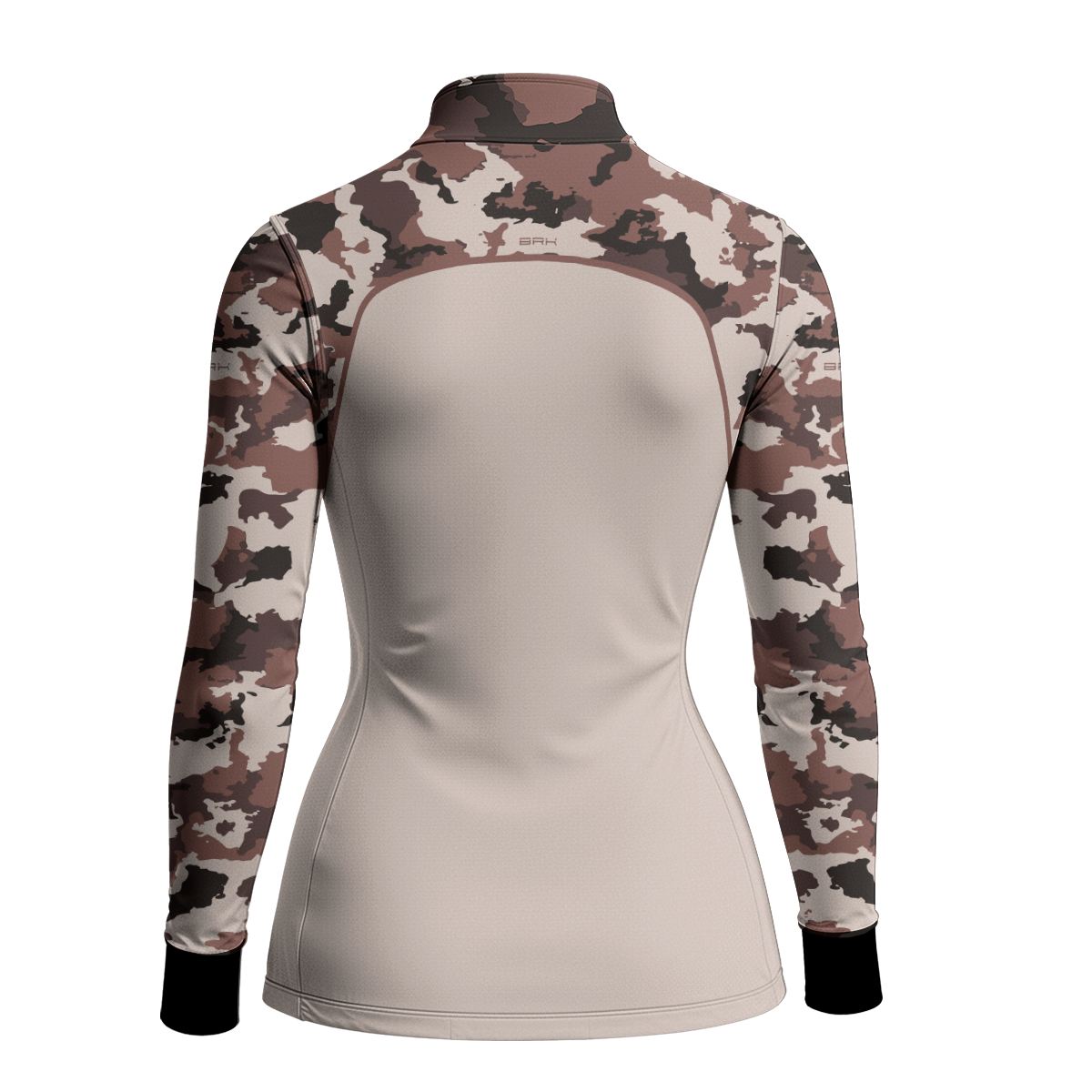 Camisa Fishing Feminina Brk Cow Print Camuflado Marrom Creme com Proteção Solar UV50+