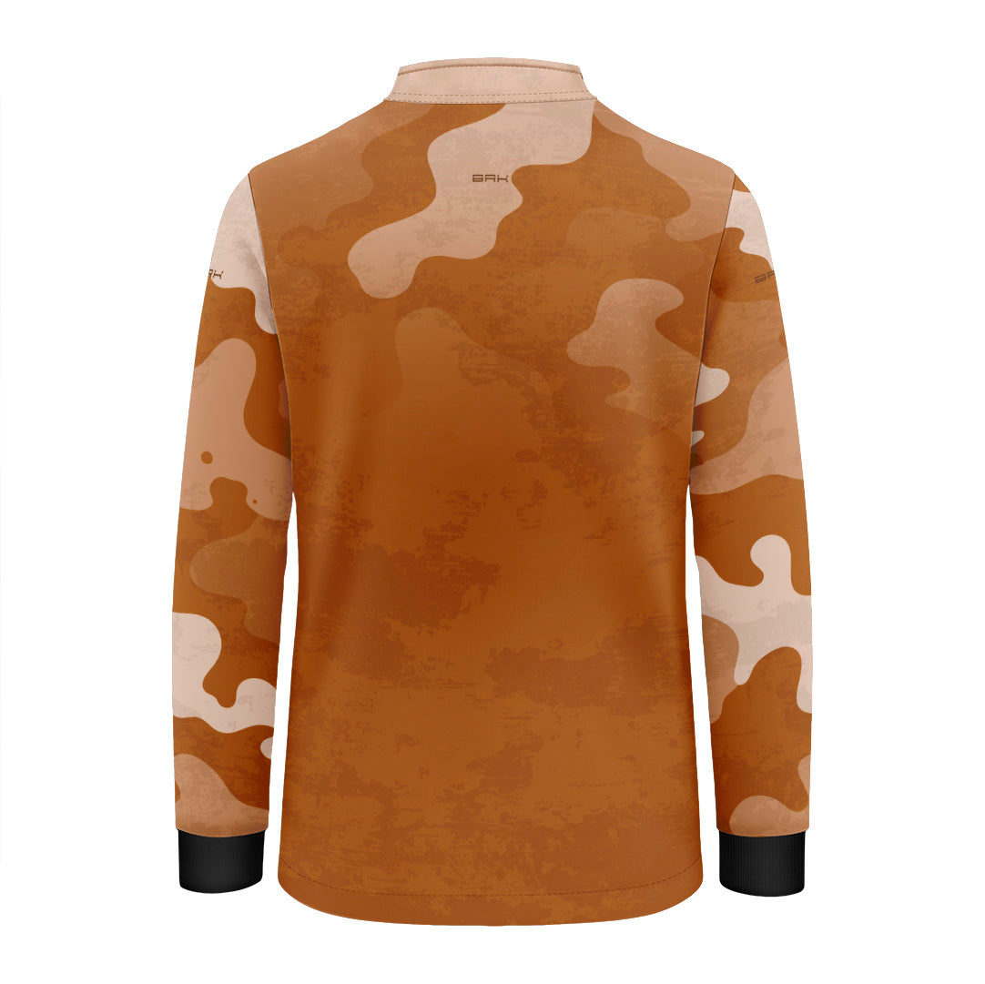 Camisa Fishing Infantil Brk Cow Print Terracota com Proteção Solar UV50+