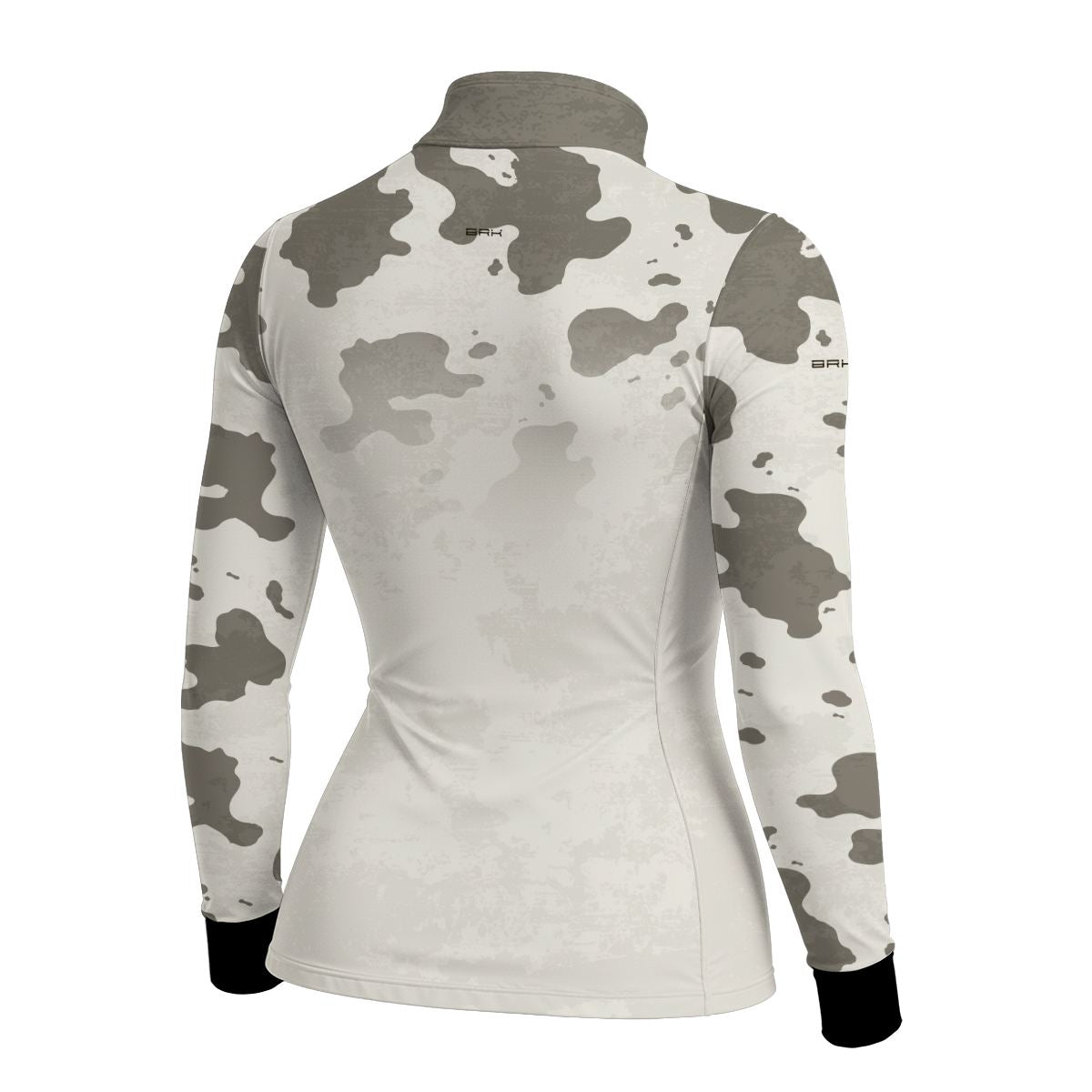 Camisa Fishing Feminina Brk Cow Print Cinza e Creme com Proteção Solar UV50+