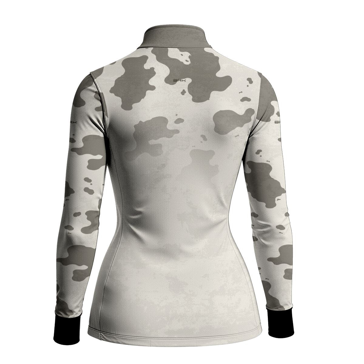 Camisa Fishing Feminina Brk Cow Print Cinza e Creme com Proteção Solar UV50+