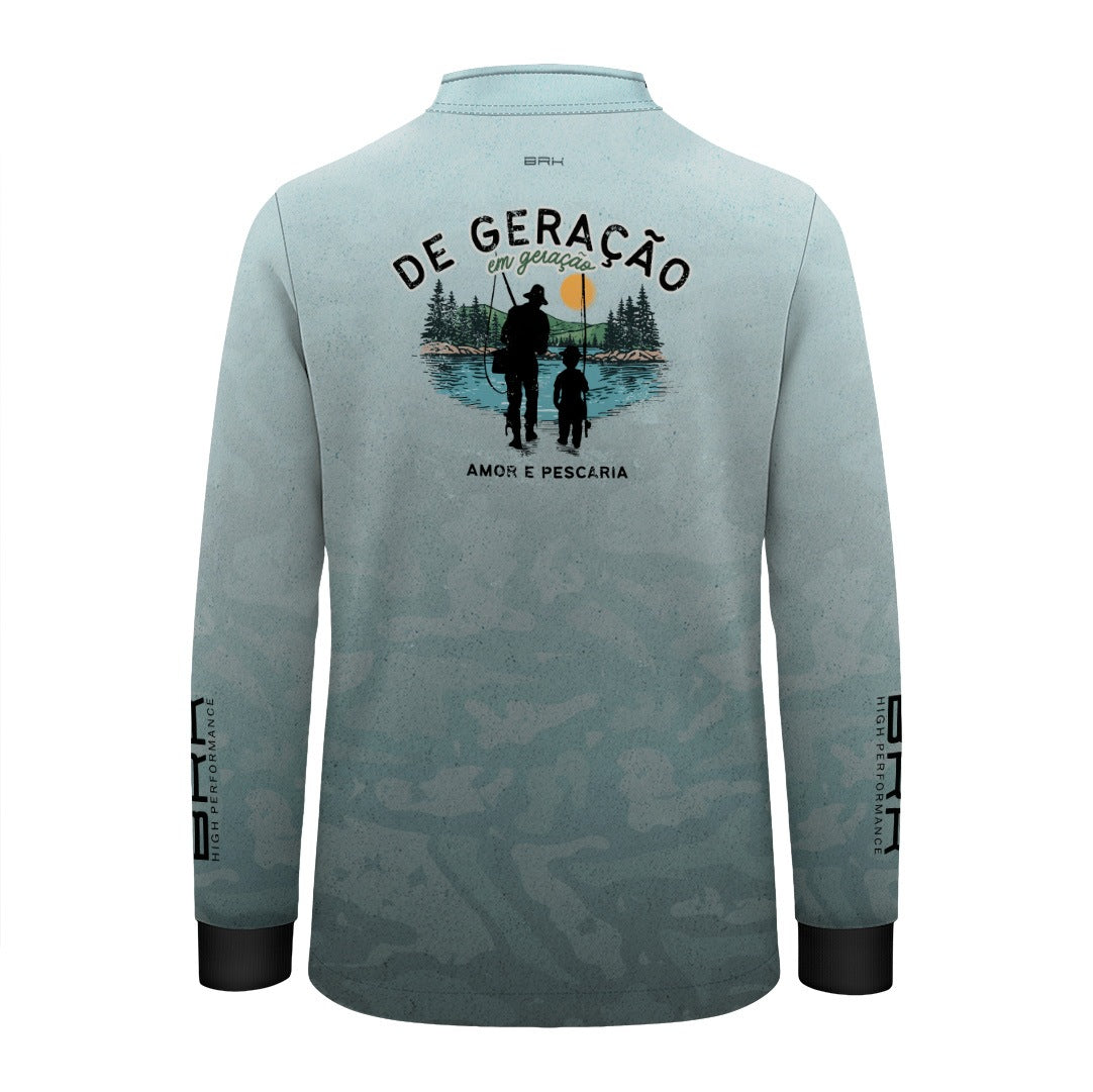 Camisa Brk Dia dos Pais Infantil De Geração em Geração com UV50+