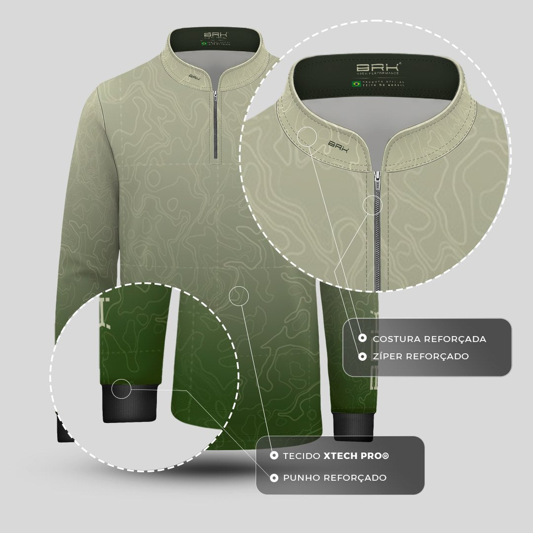 Camisa Brk Dia dos Pais Infantil Pai Parceiro de Pesca e da Vida com UV50+