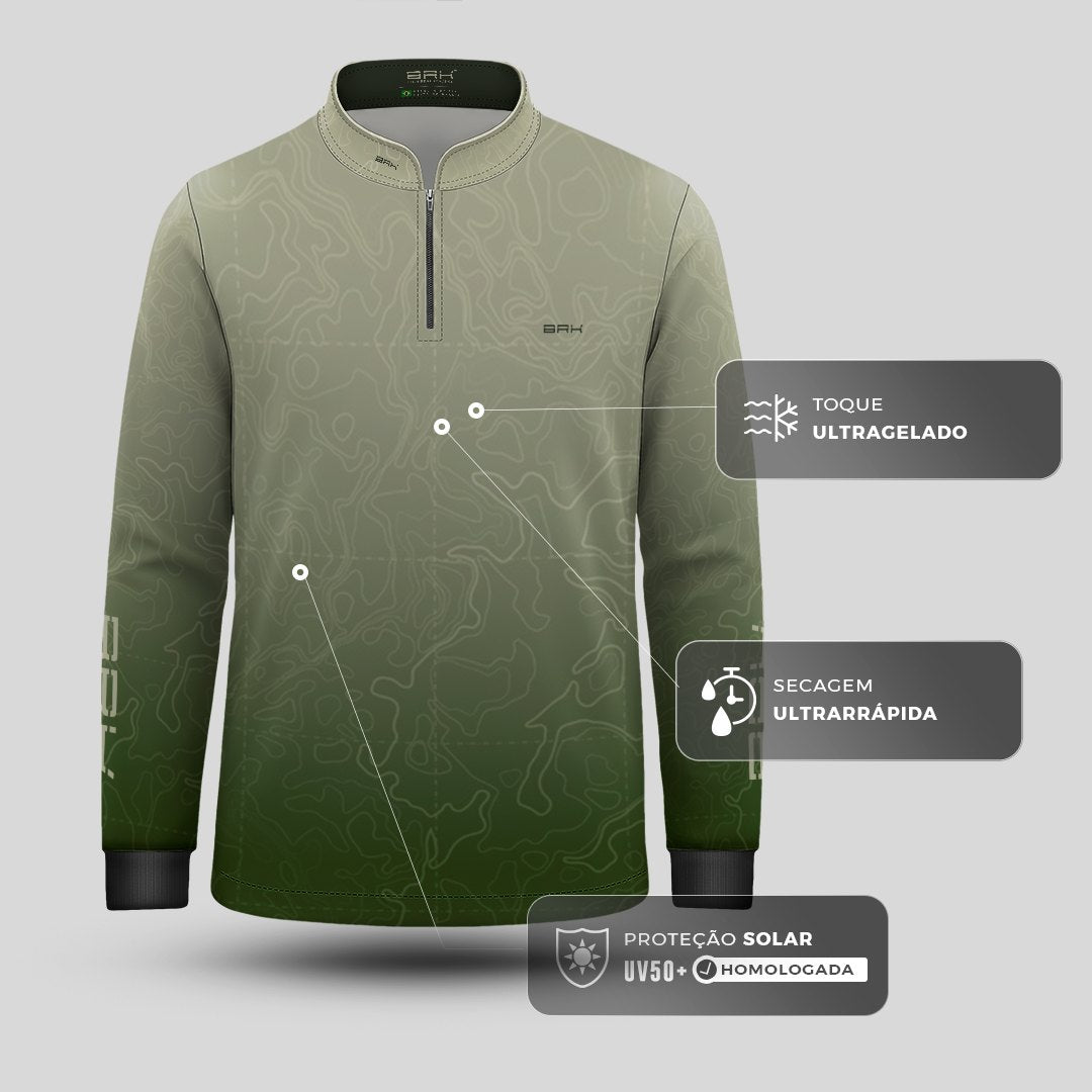 Camisa Brk Dia dos Pais Infantil Pai Parceiro de Pesca e da Vida com UV50+