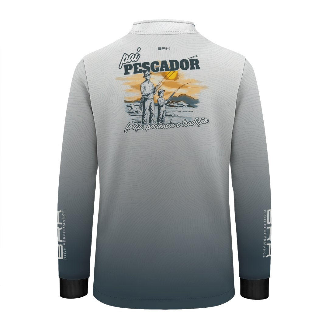 Camisa Brk Dia dos Pais Infantil Pai Pescador com UV50+
