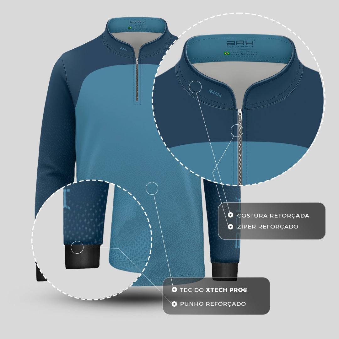 Camisa Brk Dia dos Pais Infantil Pescaria de Pai para Filho com UV50+