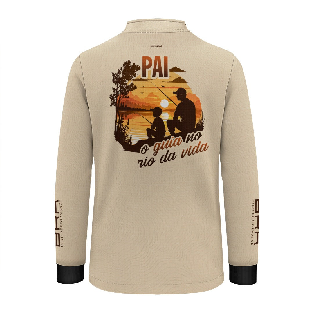 Camisa Brk Dia dos Pais Infantil O Guia no Rio da Vida com UV50+