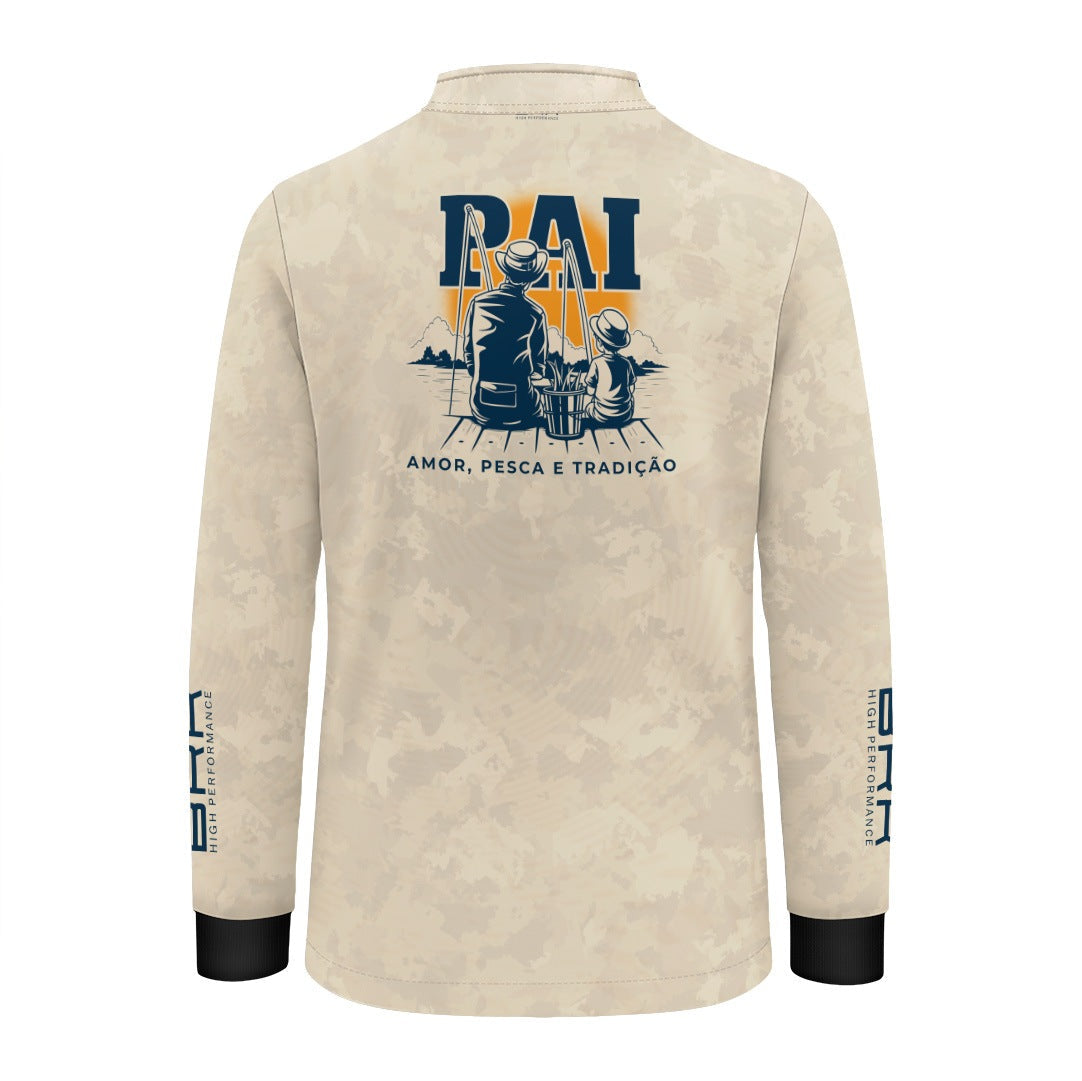 Camisa Brk Dia dos Pais Infantil Amor, Pesca e Tradição com UV50+