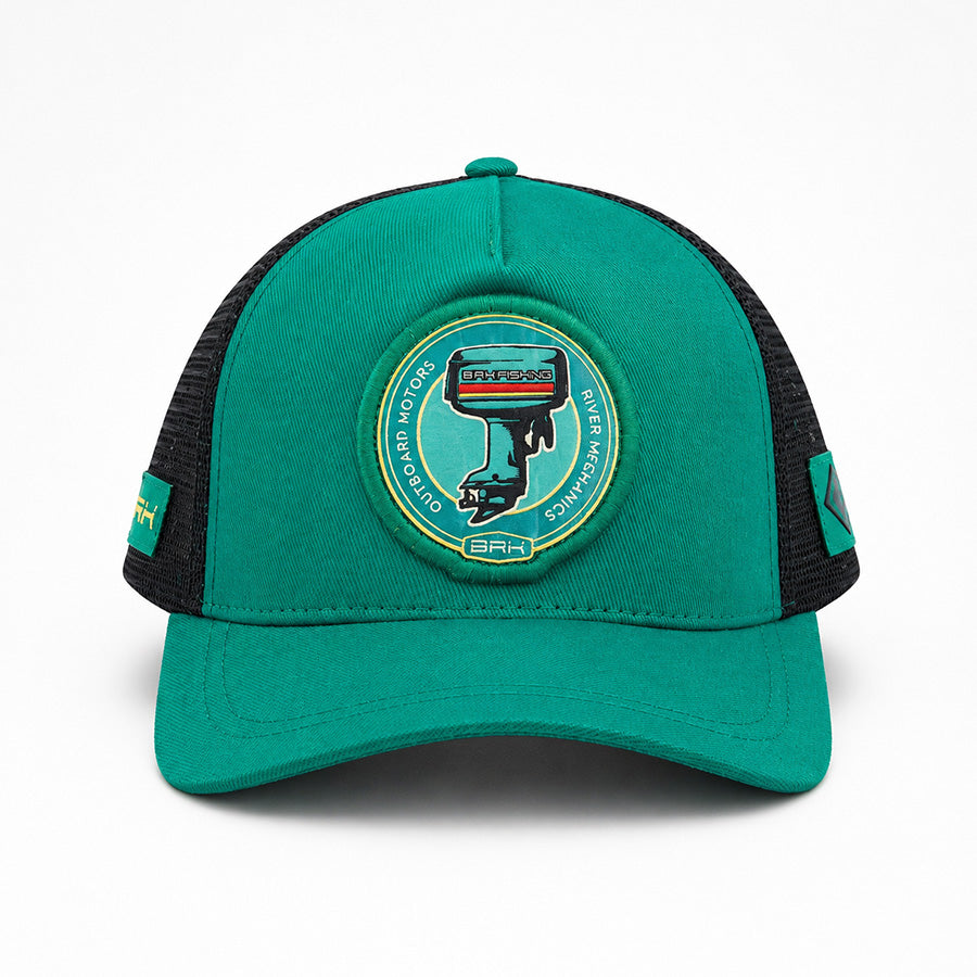 Boné de Pesca Outboard Motors Verde