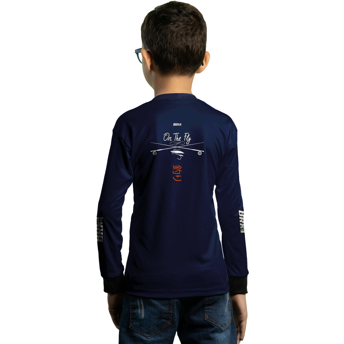 Camisa Infantil de Pesca Brk On The Fly Fishing com UV50+