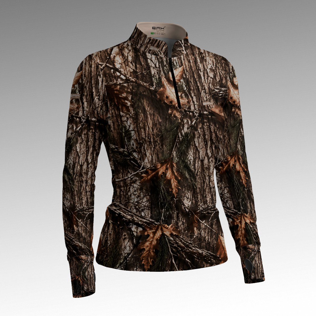 Camisa ArmorX Feminina Brk Casca de Árvore com Luva e Proteção UV50+