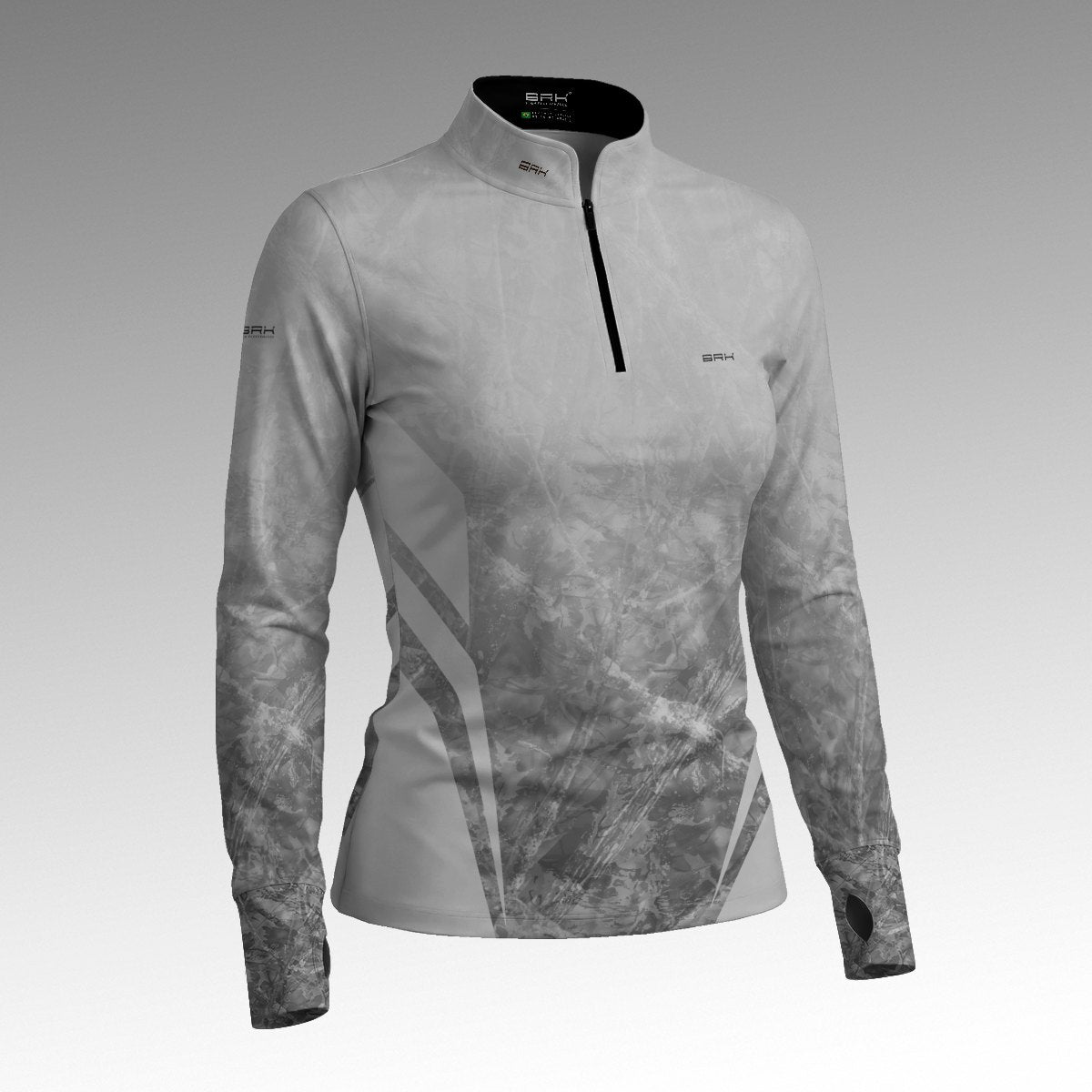Camisa ArmorX Feminina Brk Álamo Branco com Luva e Proteção UV50+