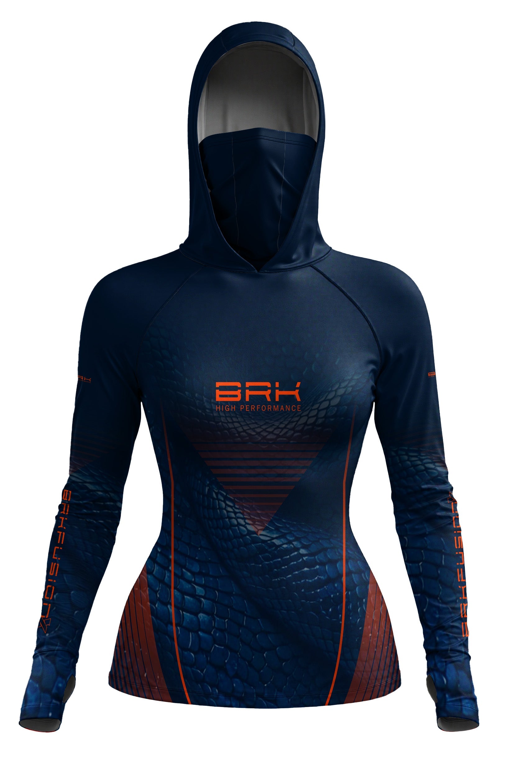 Camisa FusionX Réptil Feminina Brk Snake Vortex Azul Marinho com Proteção UV50+