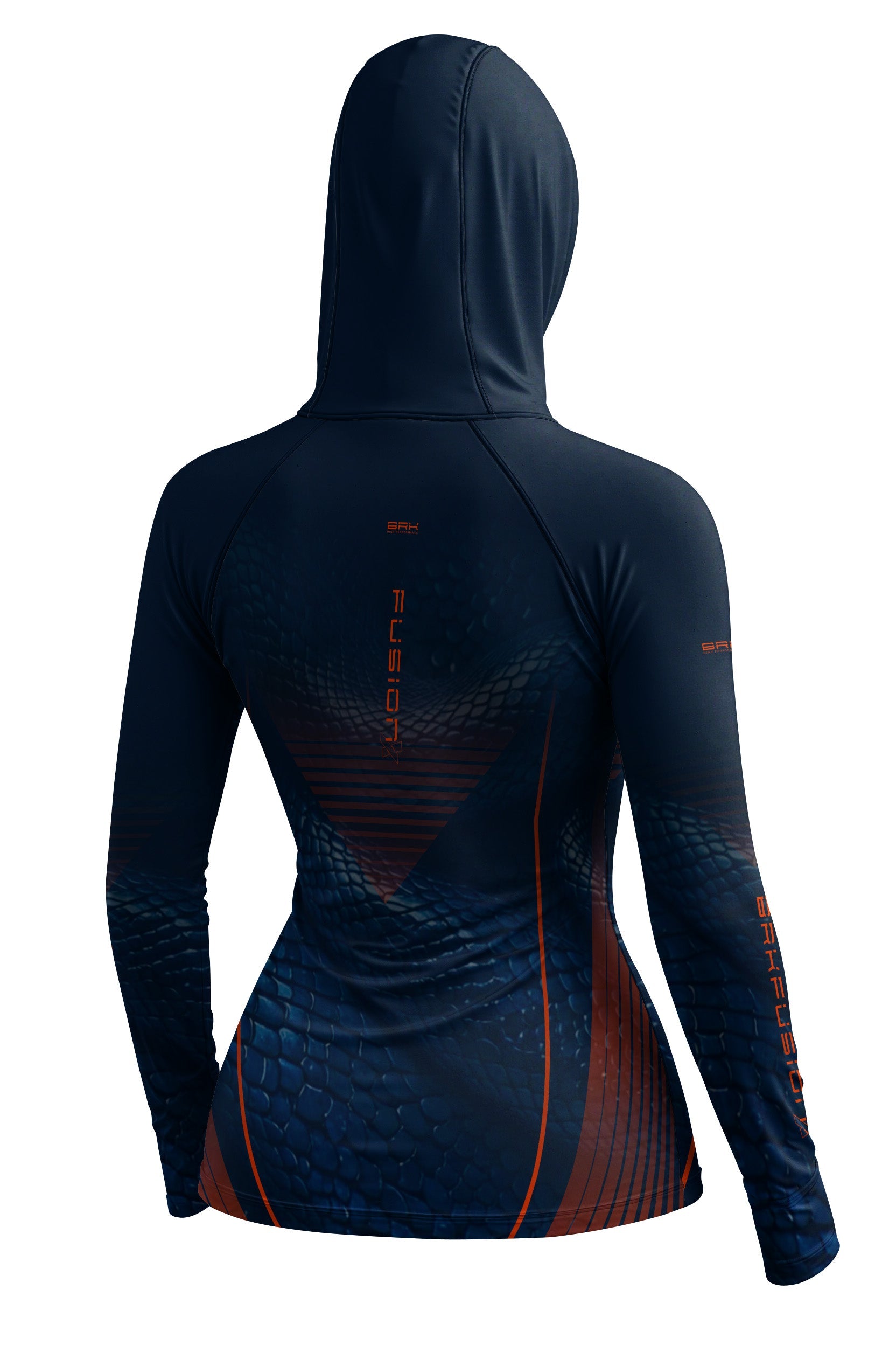 Camisa FusionX Réptil Feminina Brk Snake Vortex Azul Marinho com Proteção UV50+